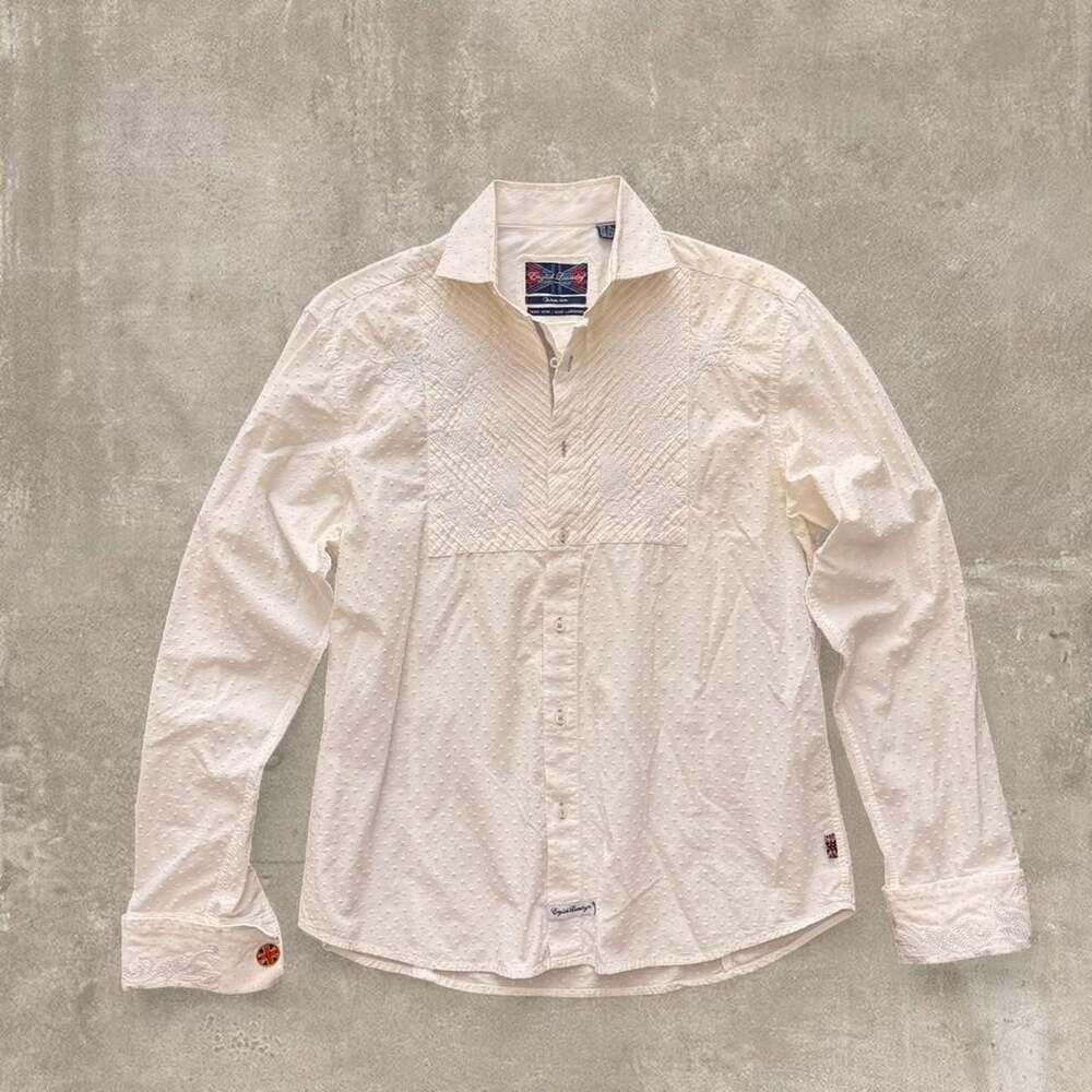 English Laundry Christopher Wicks Embroidered Dobby Button Up Shirt